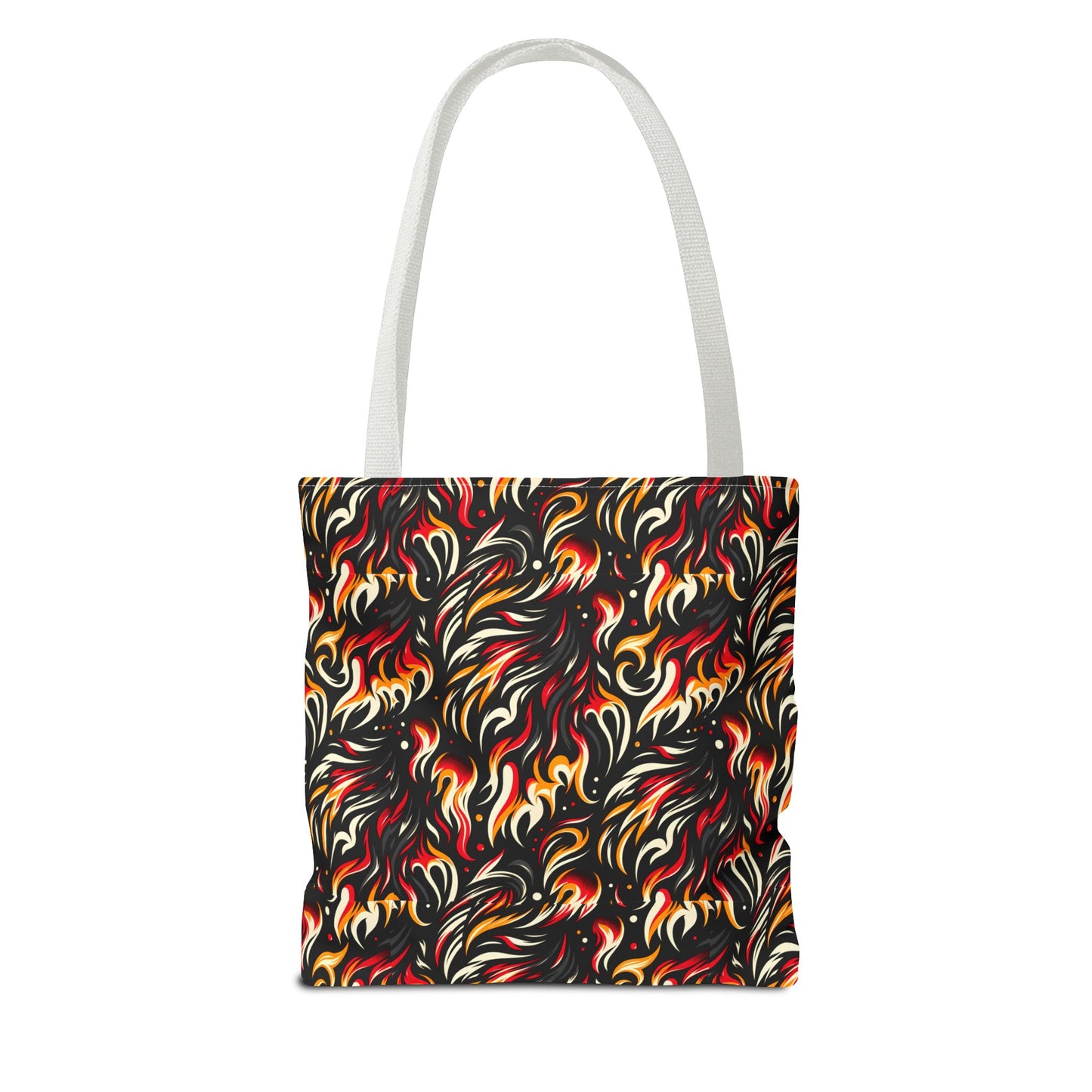 Fire & Flames Bold Streetwear Statement Tote Bag - 8404 Design-60