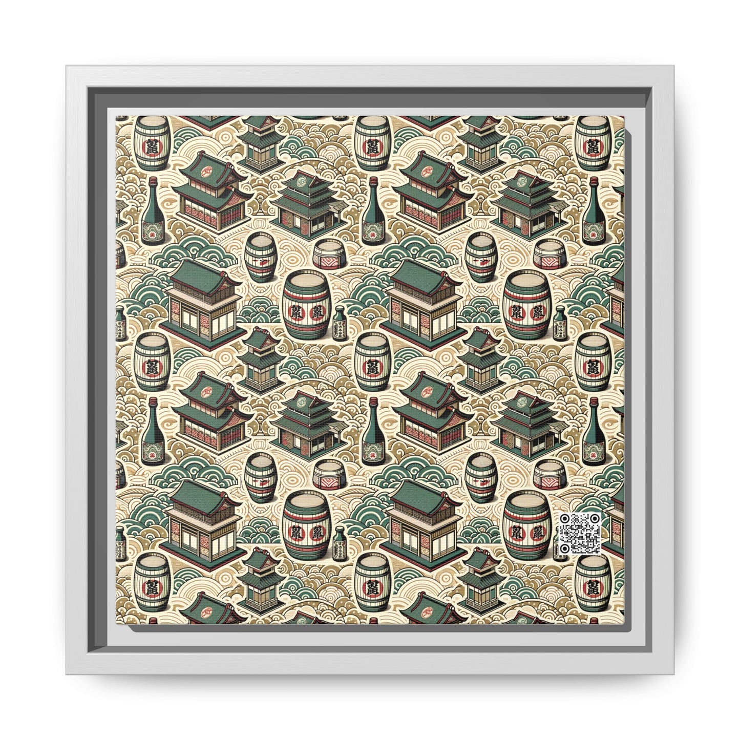 Cultural Artisanal Fusion Contemporary Cultural Elegance Matte Canvas, Framed (multi-Color) - 8404 Design-68 B