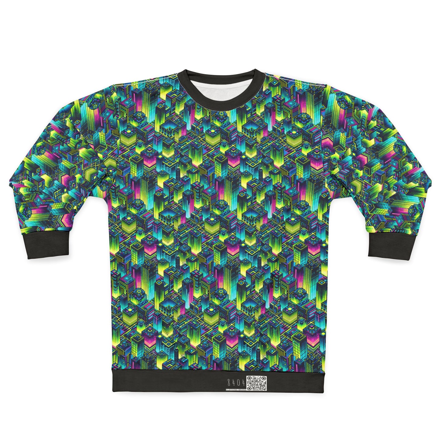Tech-Infused Neon Tech-Forward Streetwear Sweatshirt - 8404 Design-65