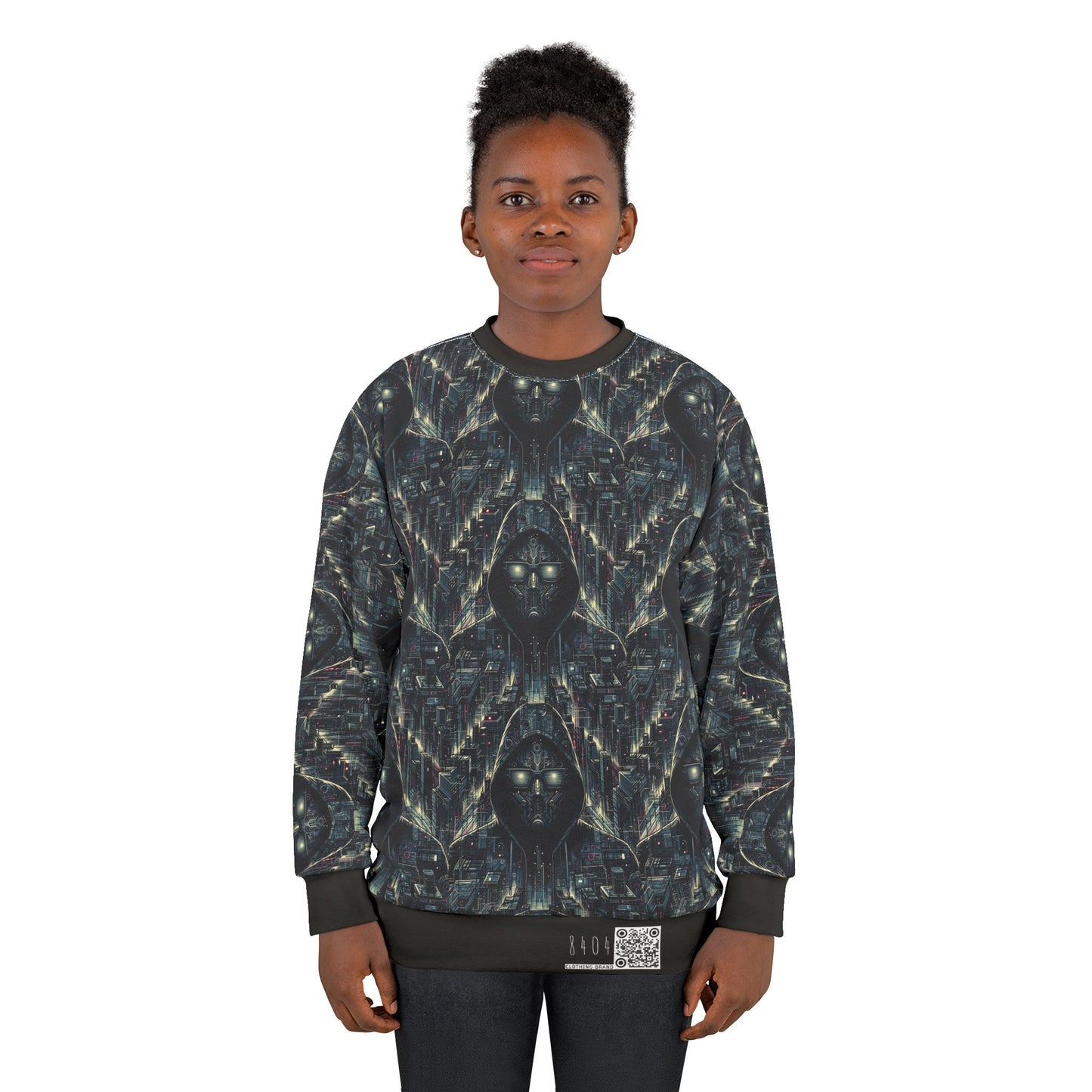 Tech Noir Aesthetics Sleek Tech Streetwear Sweatshirt - 8404 Design-56