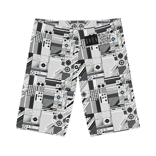 Digital Minimalism Minimalist Tech Women's Bike Shorts - 8404 Design-52