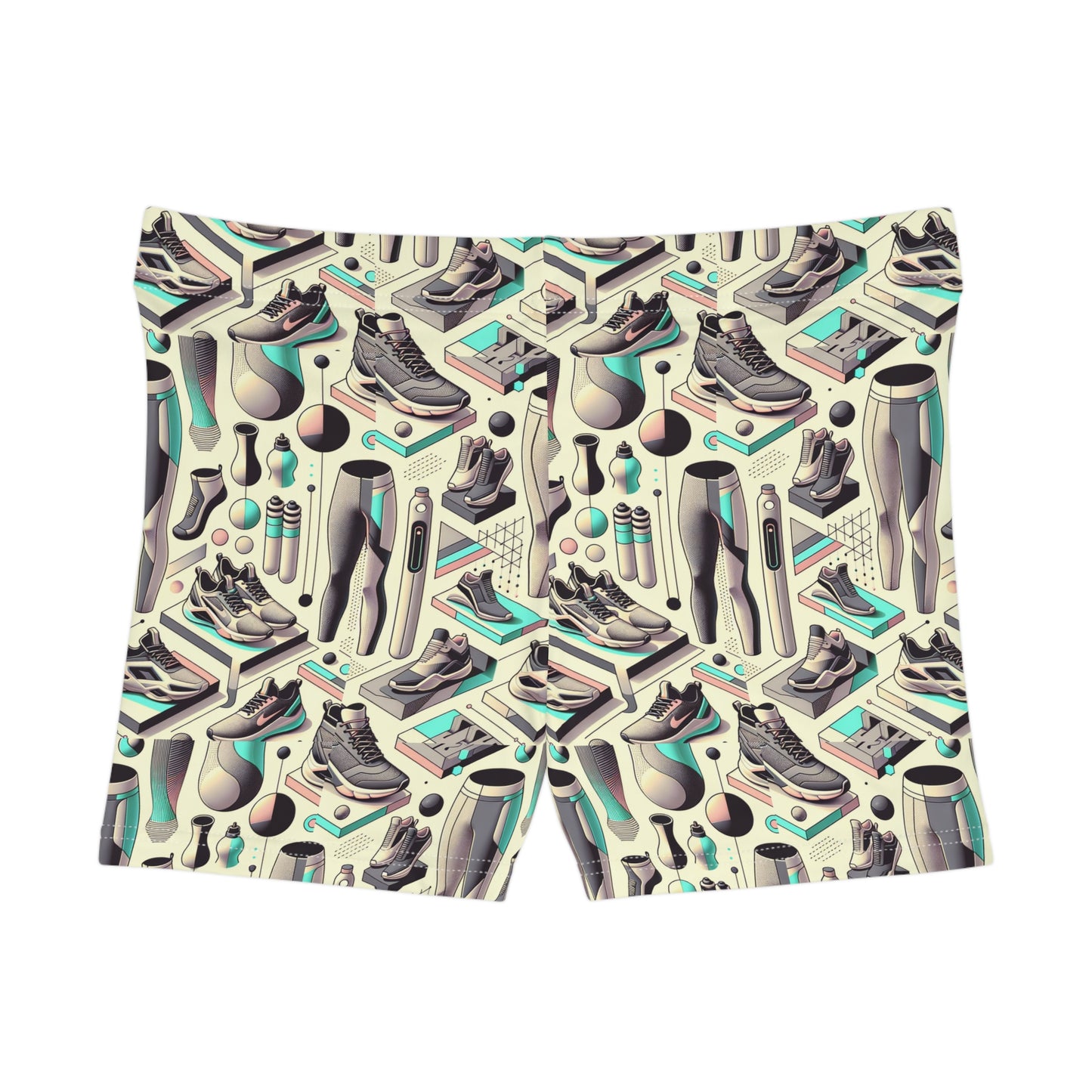 Tech-Infused Athleisure Futuristic Athletic Tech Women's Shorts - 8404 Design-44