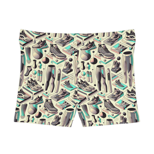 Tech-Infused Athleisure Futuristic Athletic Tech Women's Shorts - 8404 Design-44