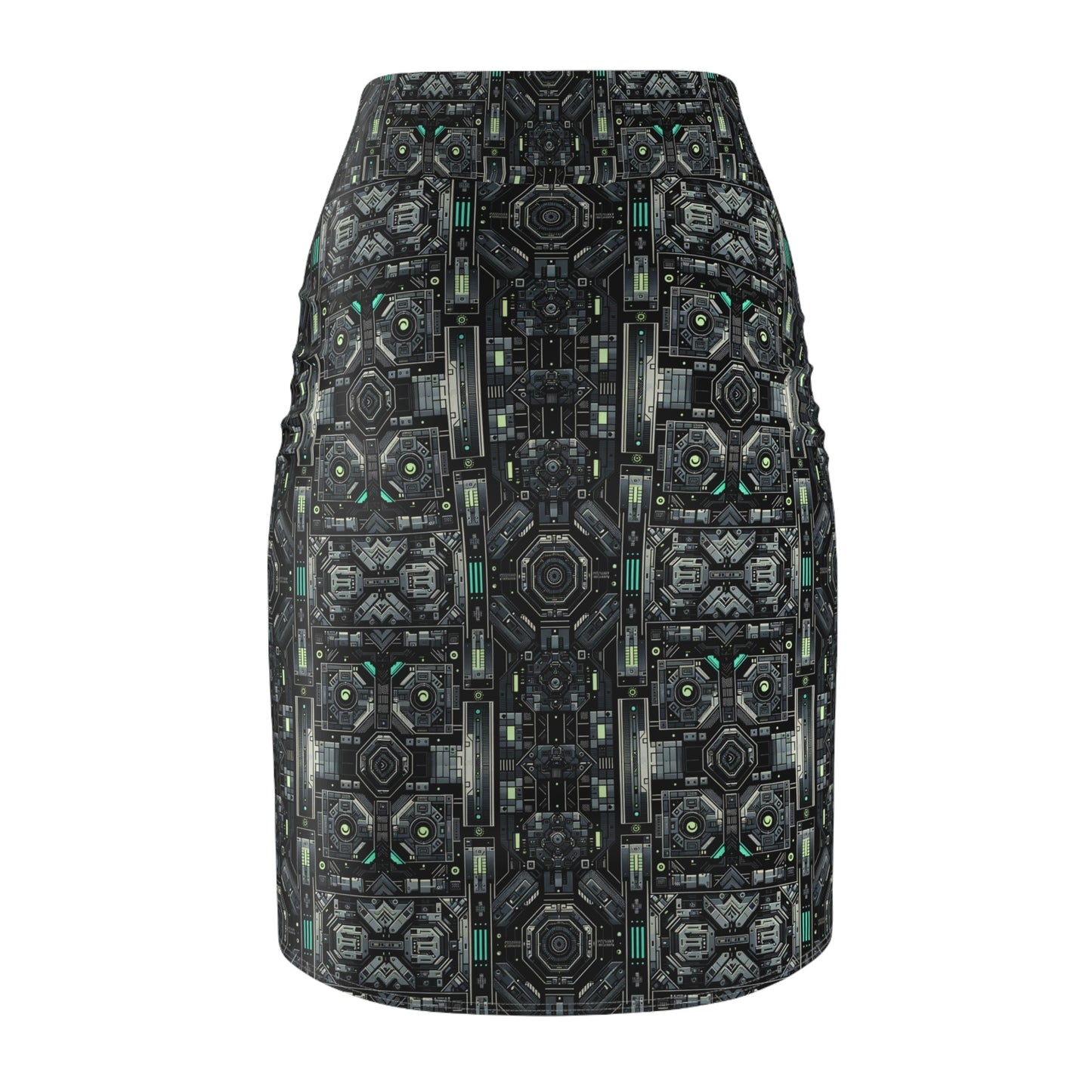 Tech Noir Tech-Forward Minimalism Women's Pencil Skirt - 8404 Design-52