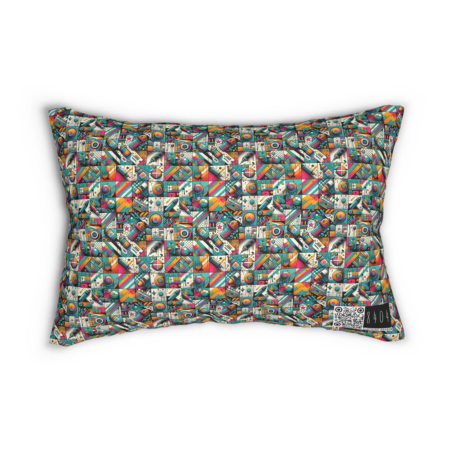 Graffiti Fusion Modern Street Art Fusion Spun Polyester Lumbar Pillow - 8404 Design-58 S