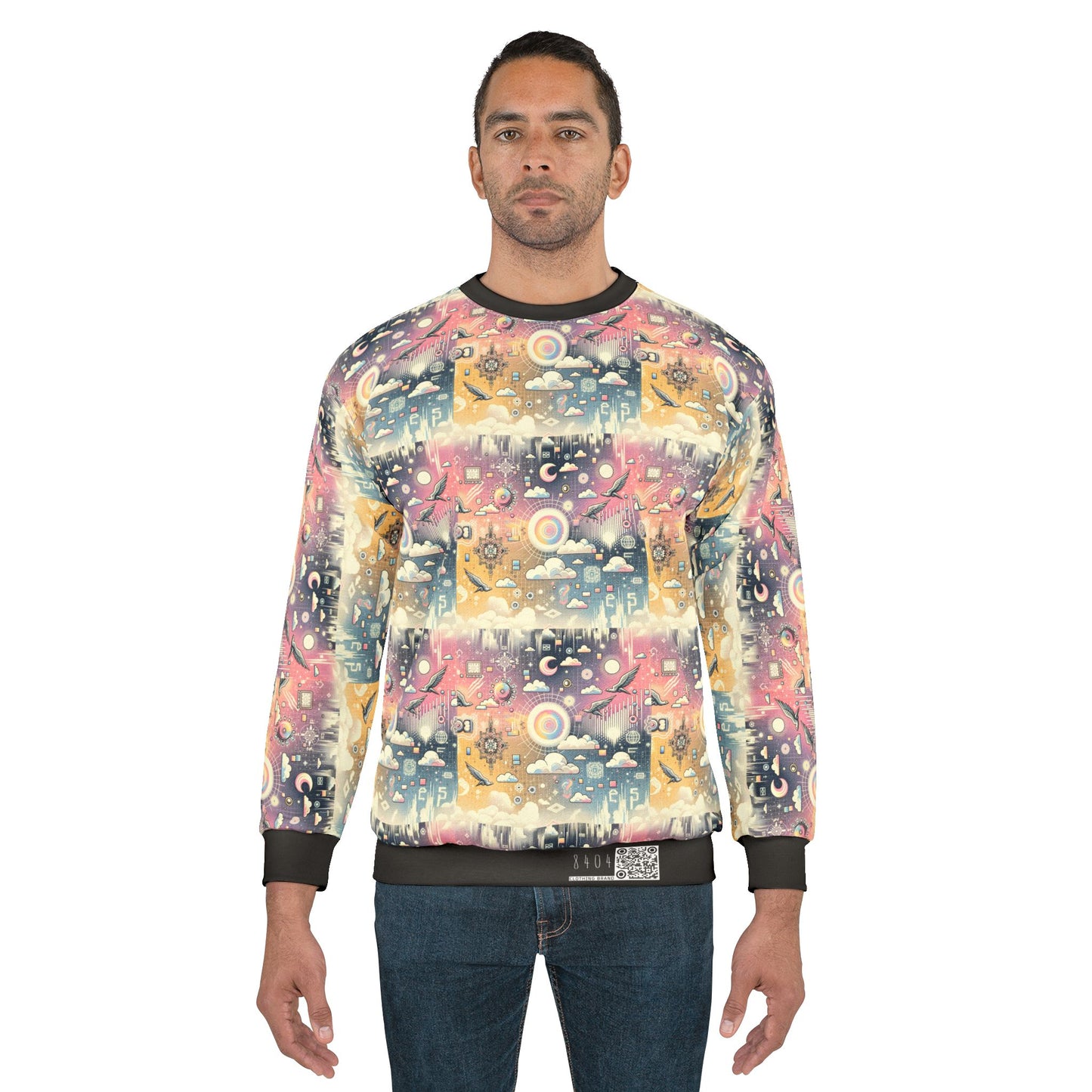 Digital Dreamland Whimsical and Nostalgic Streetwear With a Digital Twist Sweatshirt - 8404 Design-69