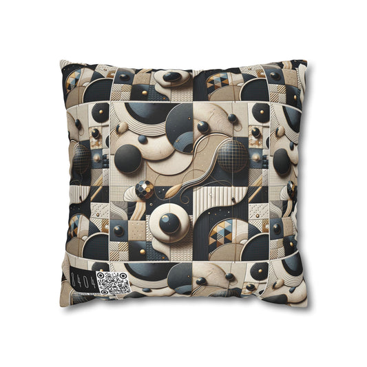Tech-forward Luxe Streetwear Tech Luxe Fusion Spun Polyester Square Pillowcase - 8404 Design-71