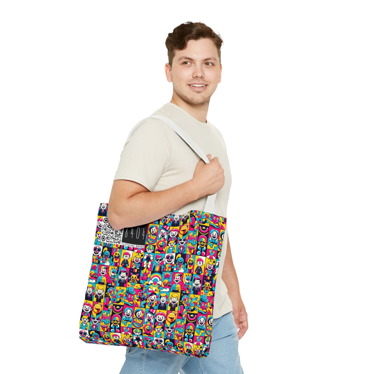 Neon Pop Playful Pop Culture Mashup Tote Bag - 8404 Design-60