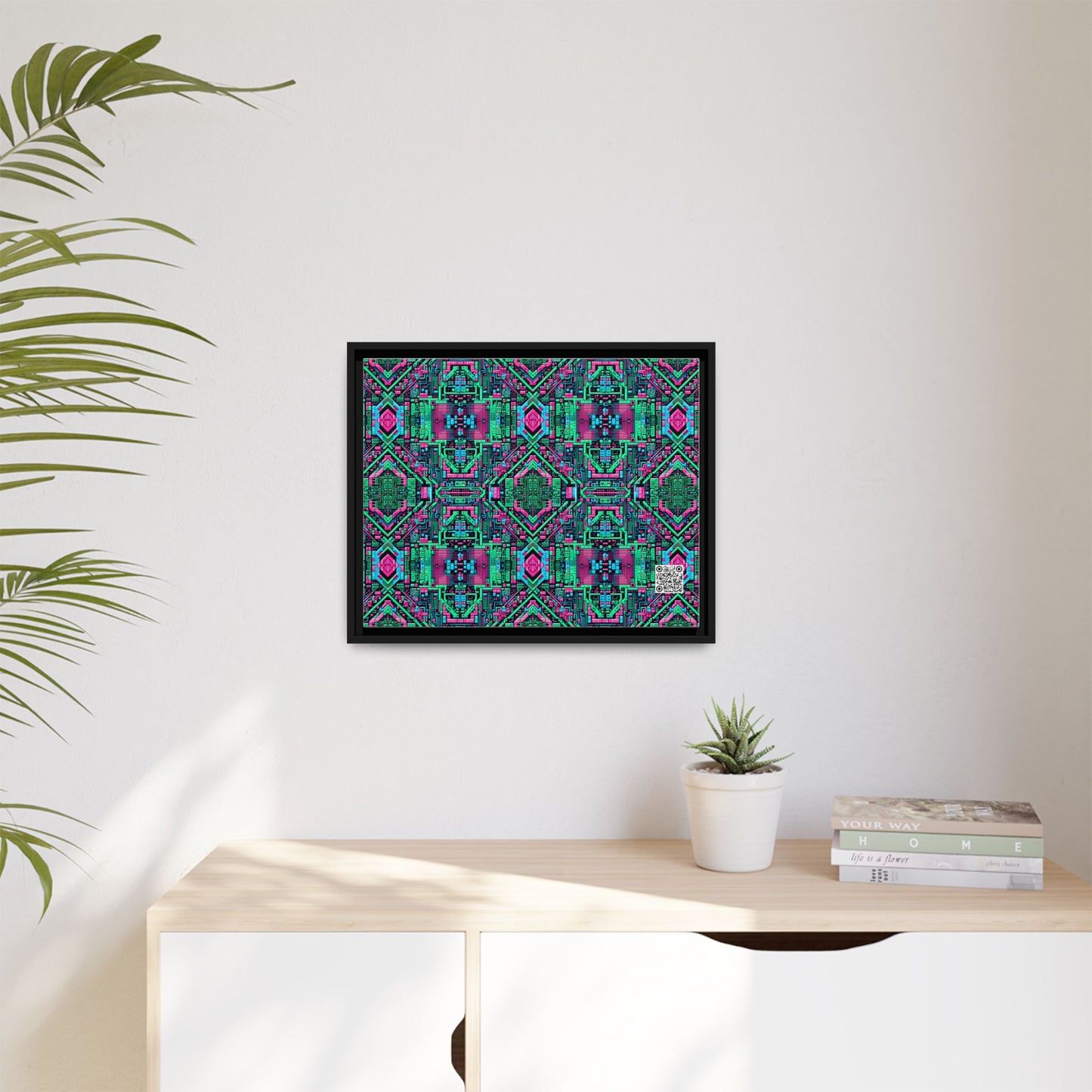 Digital Glitch Vibes Tech-Inspired Streetwear Matte Canvas, Framed (multi-Color) - 8404 Design-71 A