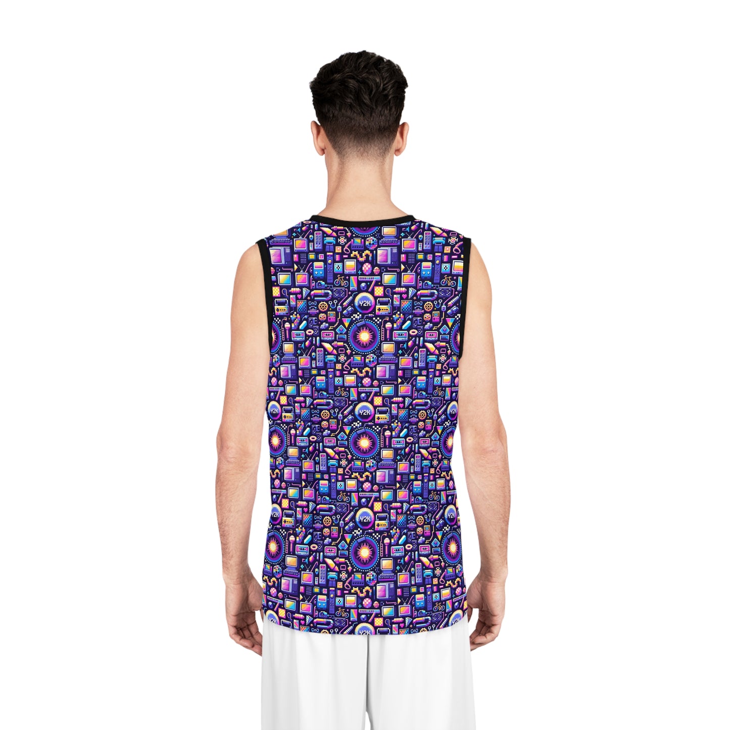 Digital Nostalgia Modern Retro Fusion Basketball Jersey - 8404 Design-64