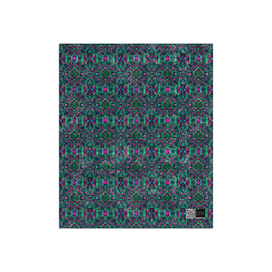 Digital Glitch Vibes Tech-Inspired Streetwear Crushed Velvet Blanket - 8404 Design-71