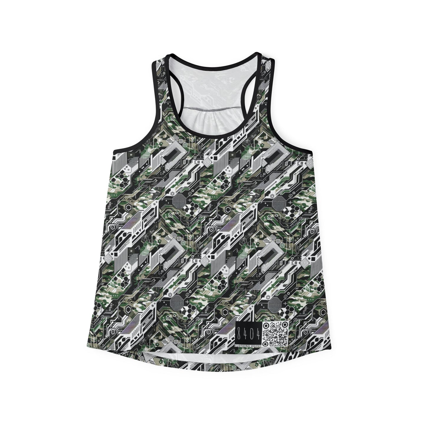 Tech Camo Fusion Tech-Forward Streetwear With a Futuristic Edge Women's Tank Top - 8404 Design-46