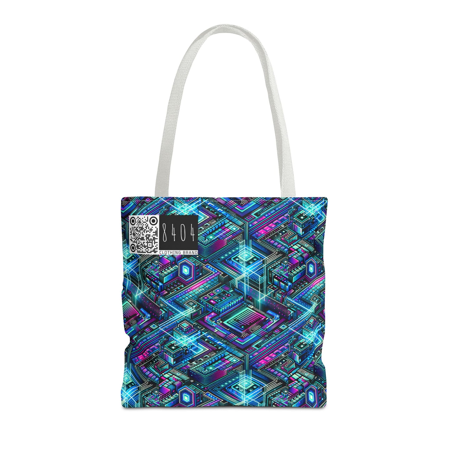 Digital Dreamland Futuristic Tech Aesthetic Tote Bag - 8404 Design-42