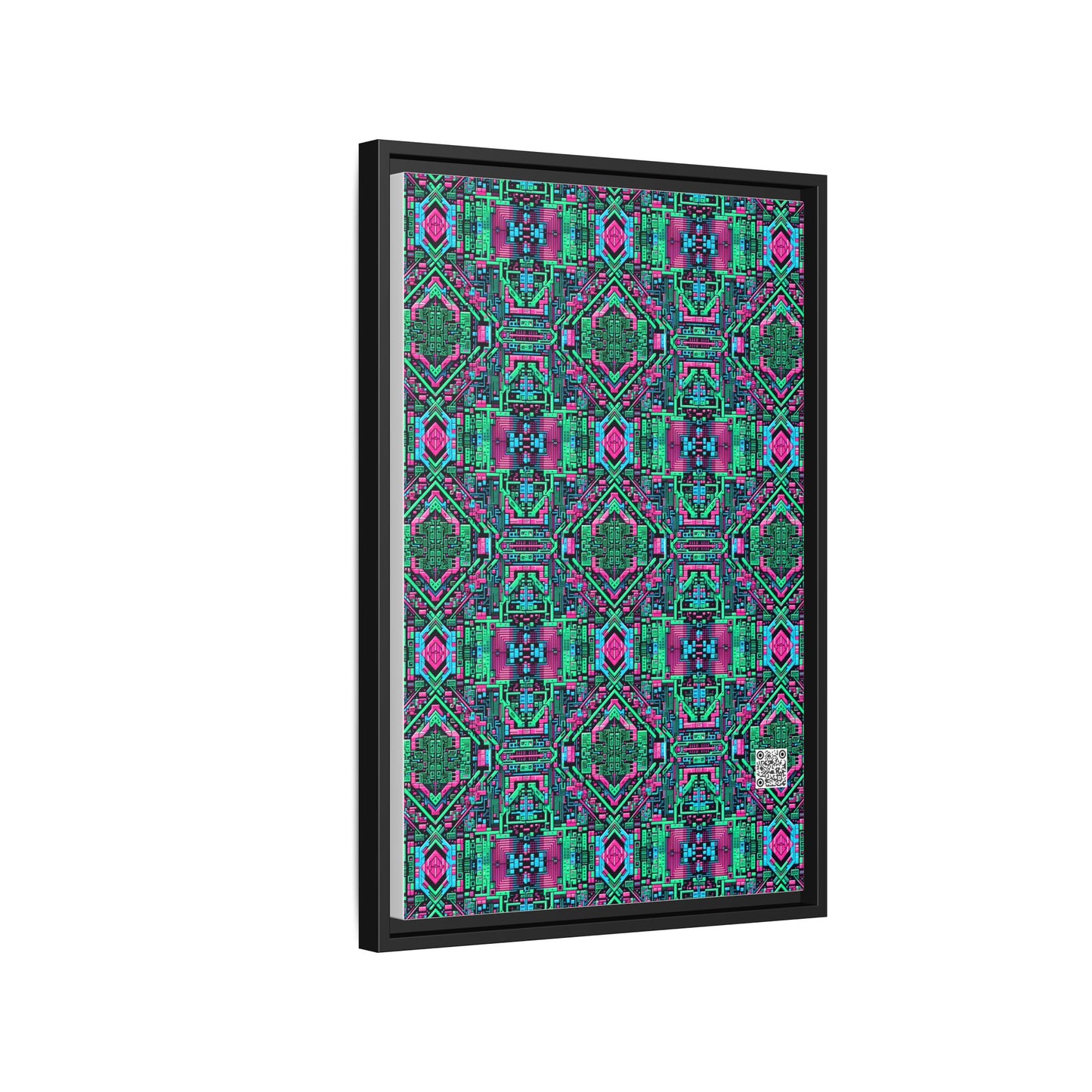 Digital Glitch Vibes Tech-Inspired Streetwear Matte Canvas, Framed (multi-Color) - 8404 Design-71 B