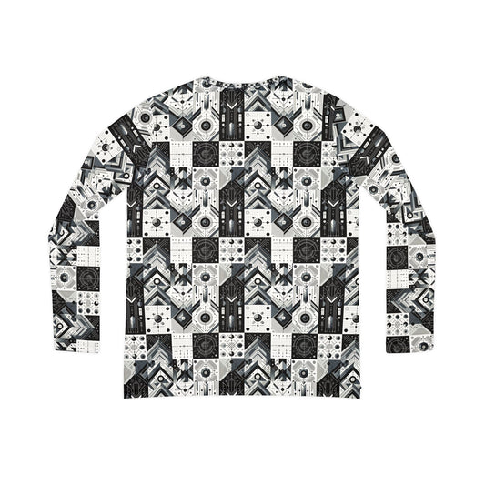 Digital Minimalism Minimalist Tech Women's Long Sleeve V-Neck Shirt - 8404 Design-50