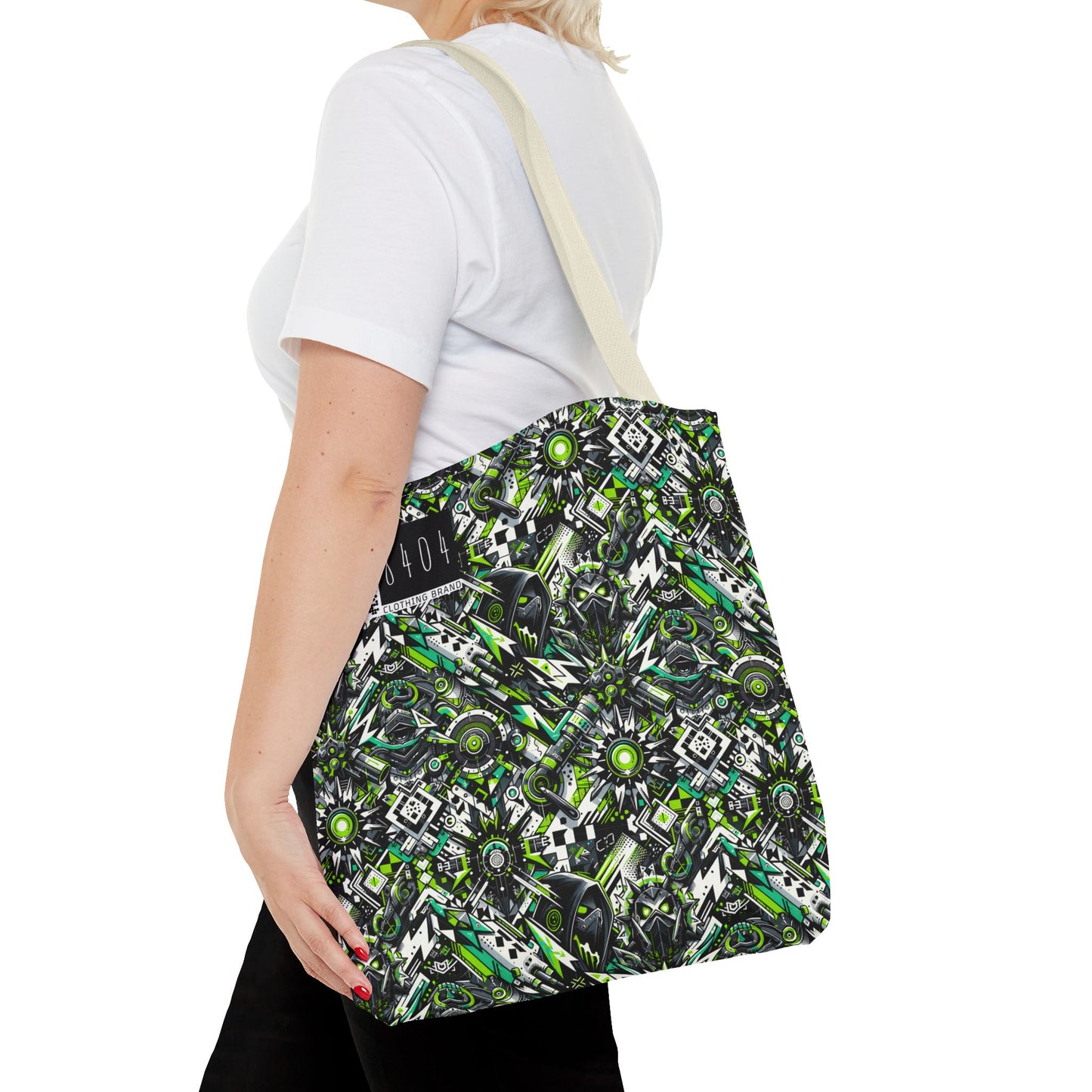 Graffiti Tech Fusion Bold Streetwear Fusion Tote Bag - 8404 Design-50