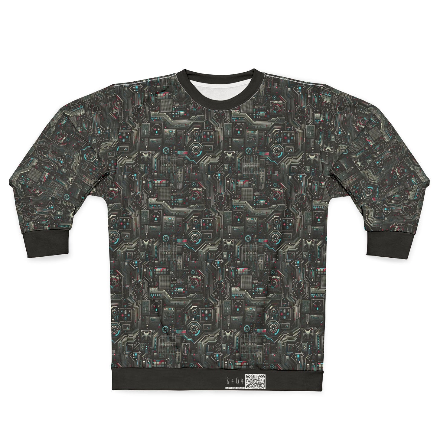 Tech Noir Aesthetics Sleek Tech Streetwear Sweatshirt - 8404 Design-52