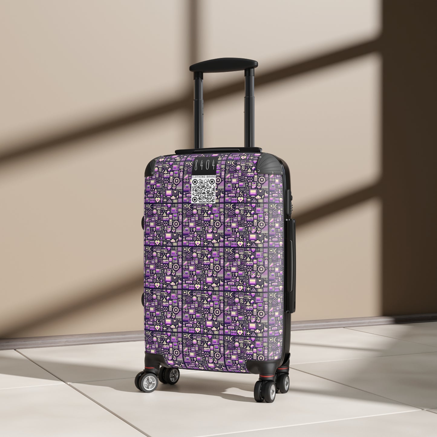 Digital Nostalgia Remix Modern Vintage Fusion Suitcase - 8404 Design-54