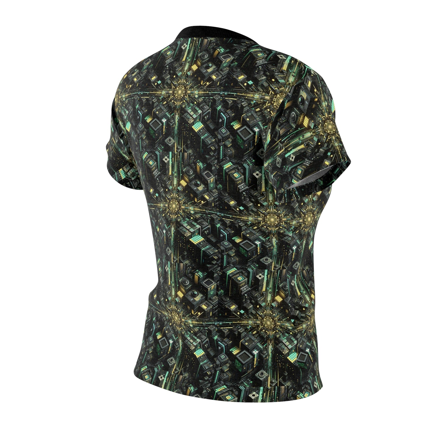 Tech Noir Graphics Tech-Inspired Streetwear Women's Cut & Sew Tee - 8404 Design-66