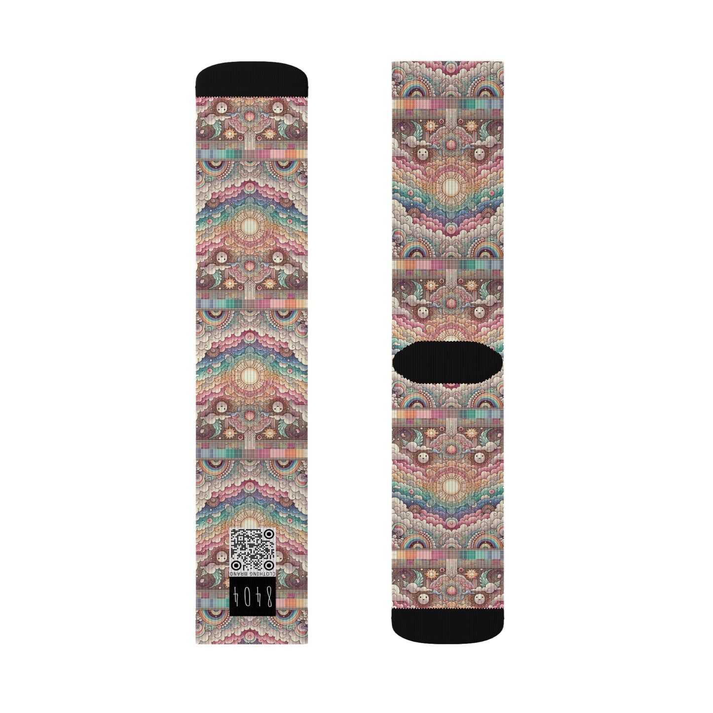 Digital Dreamland Whimsical and Nostalgic Streetwear With a Digital Twist Sublimation Socks - 8404 Design-56