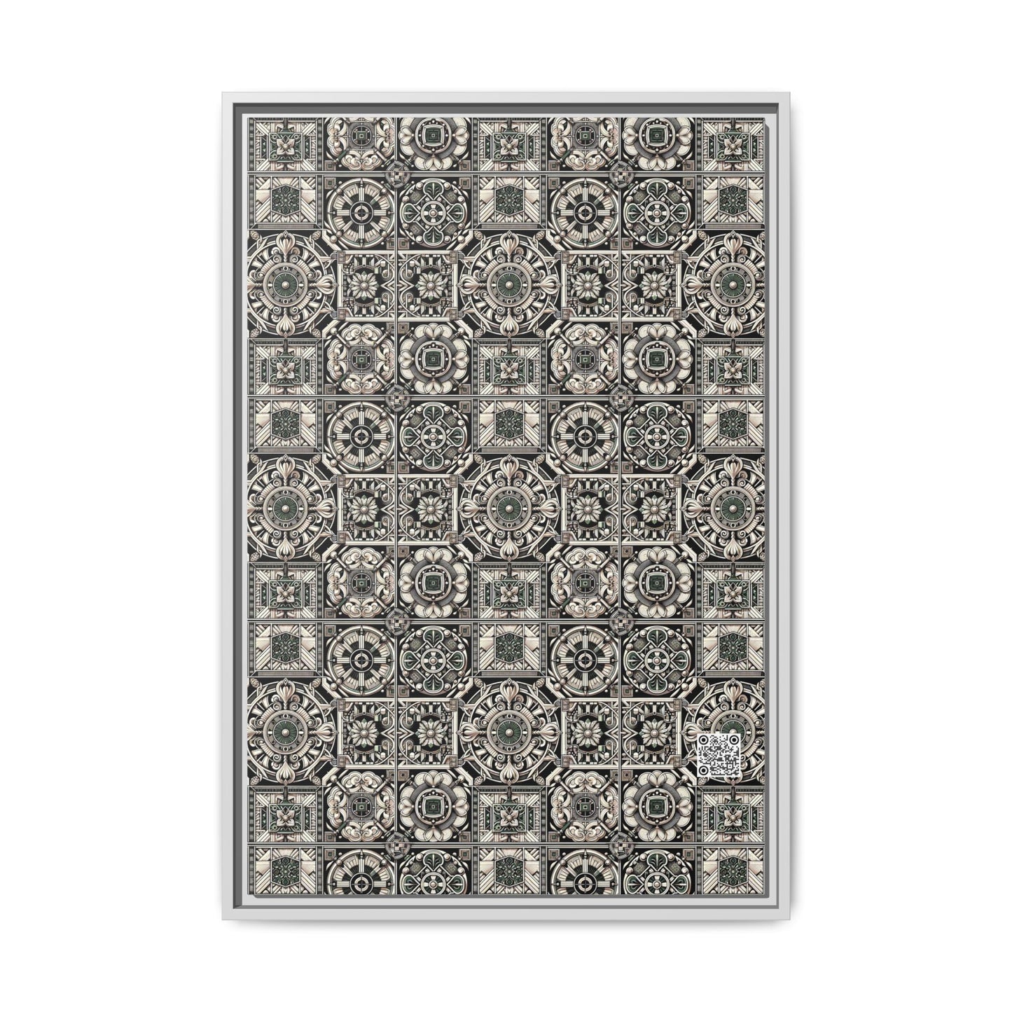 Cyber Garden Party Tech Garden Extravaganza Matte Canvas, Framed (multi-Color) - 8404 Design-45 A