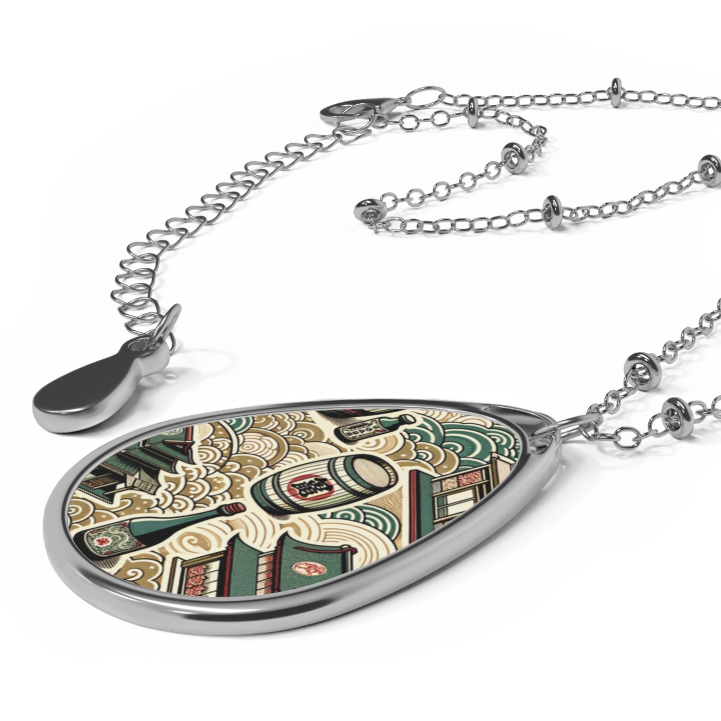 Cultural Artisanal Fusion Contemporary Cultural Elegance Oval Necklace - 8404 Design-68