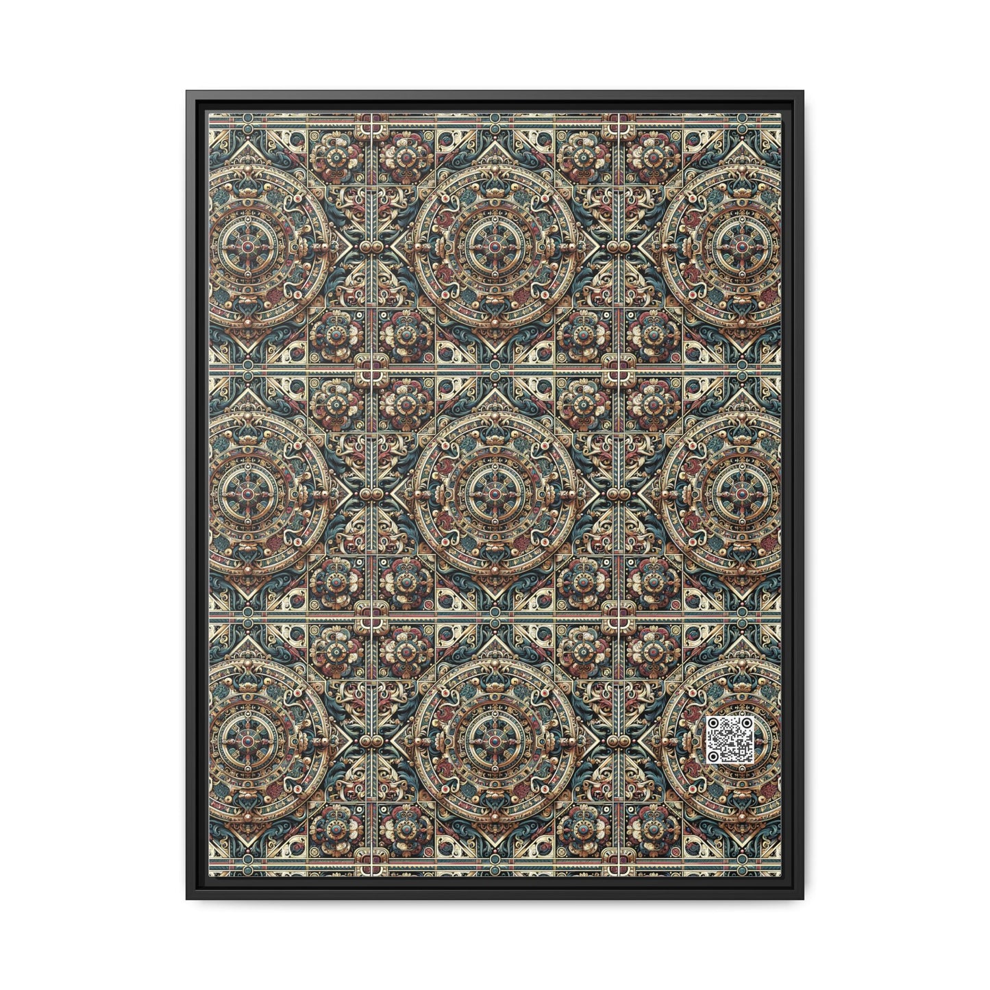 Urban Renaissance Historical Fusion With Street Edge Matte Canvas, Framed (multi-Color) - 8404 Design-57 A