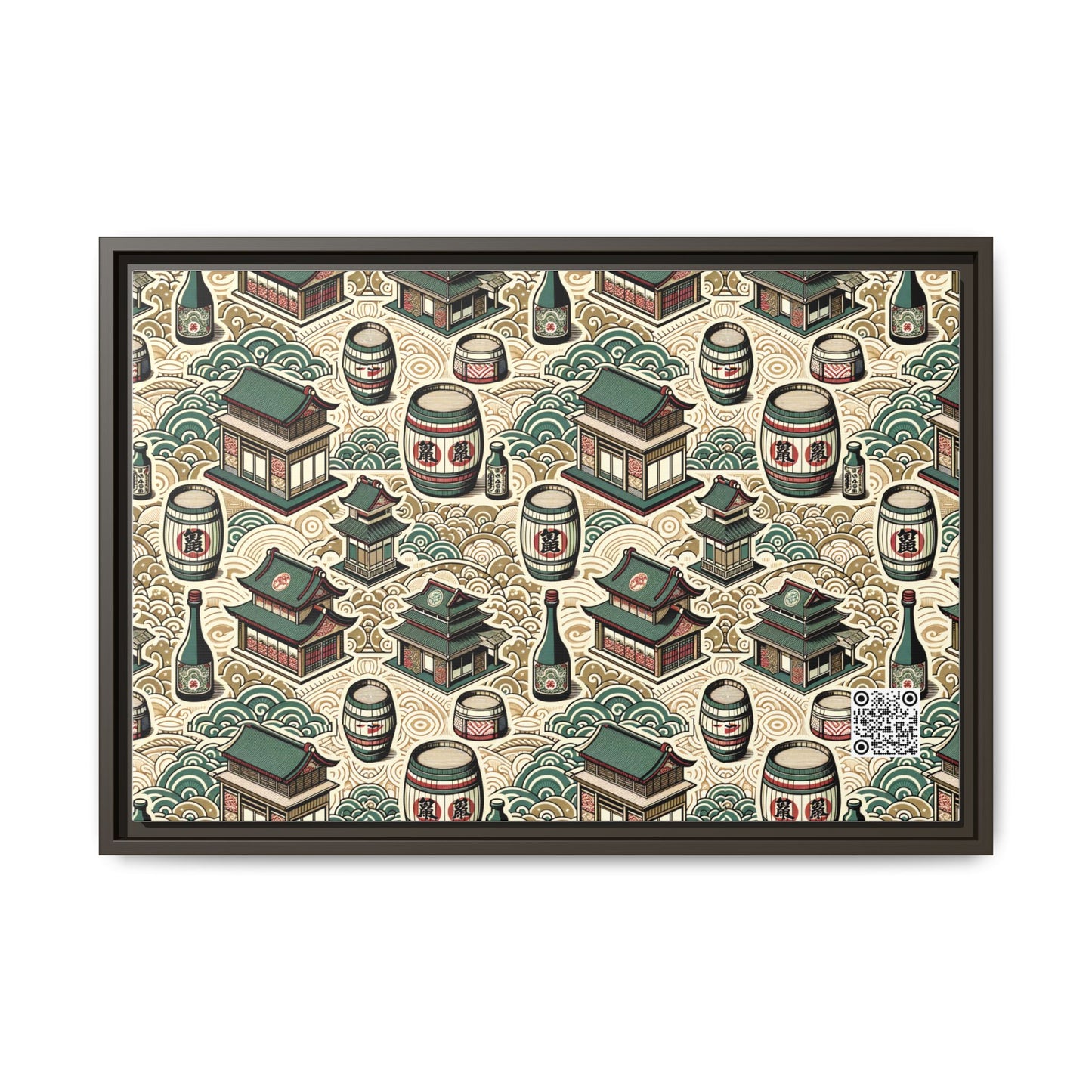 Cultural Artisanal Fusion Contemporary Cultural Elegance Matte Canvas, Framed (multi-Color) - 8404 Design-68 B