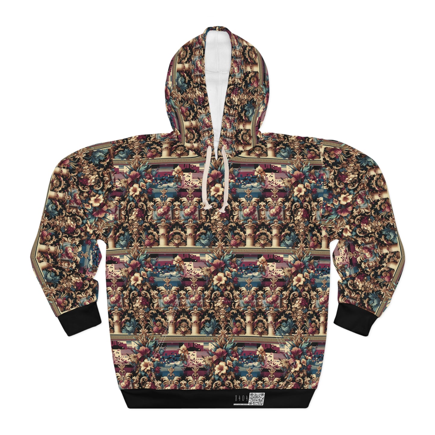 Digital Renaissance Modern Baroque Fusion Pullover Hoodie - 8404 Design-58