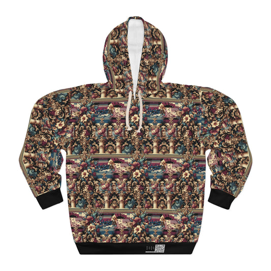 Digital Renaissance Modern Baroque Fusion Pullover Hoodie - 8404 Design-58