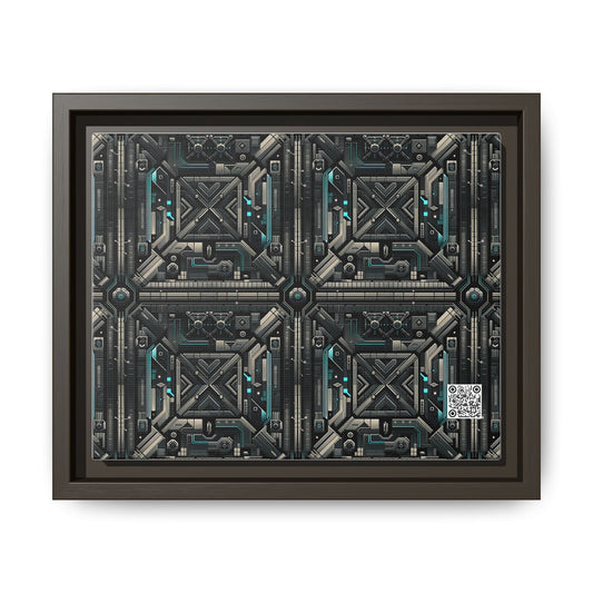 Tech Noir Futuristic Tech Aesthetic with a Dark Twist Matte Canvas, Framed (multi-color) - 8404 Design-59 B