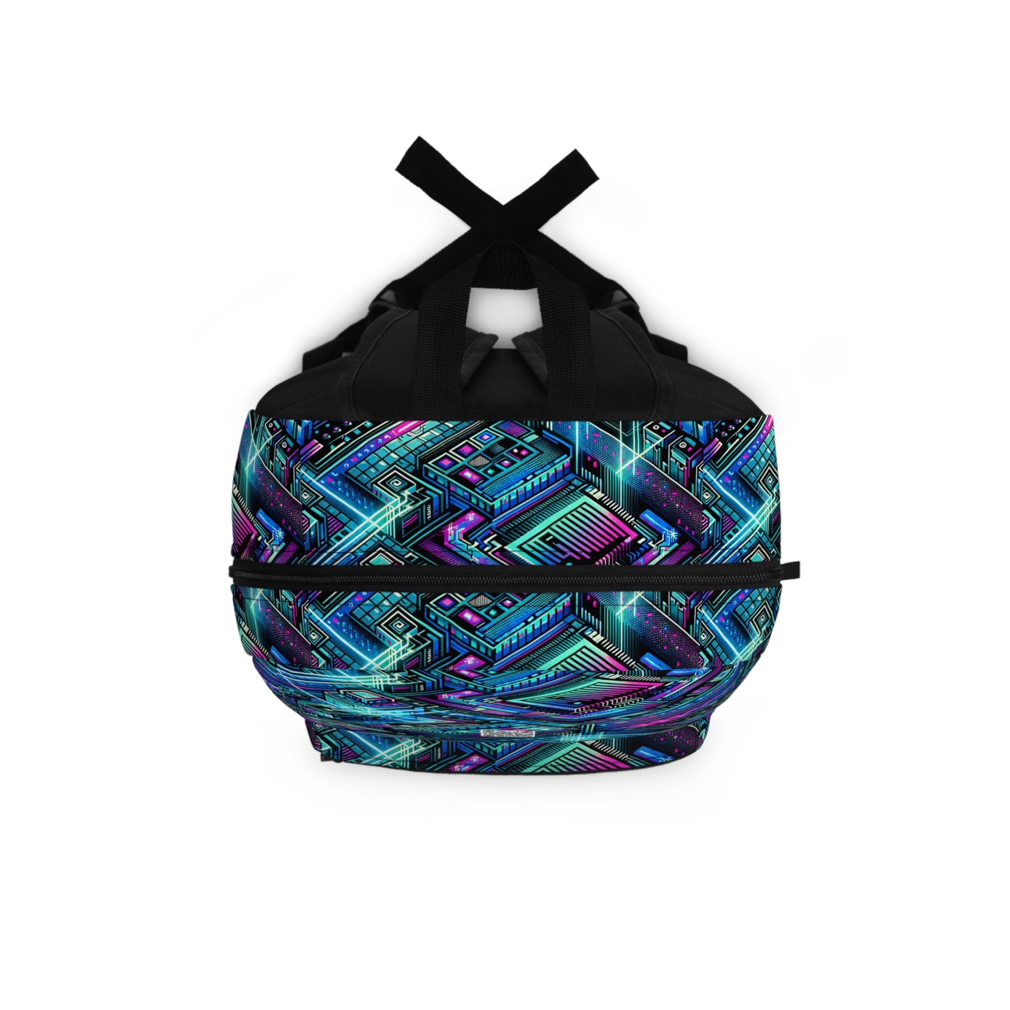 Digital Dreamland Futuristic Tech Aesthetic Backpack - 8404 Design-42