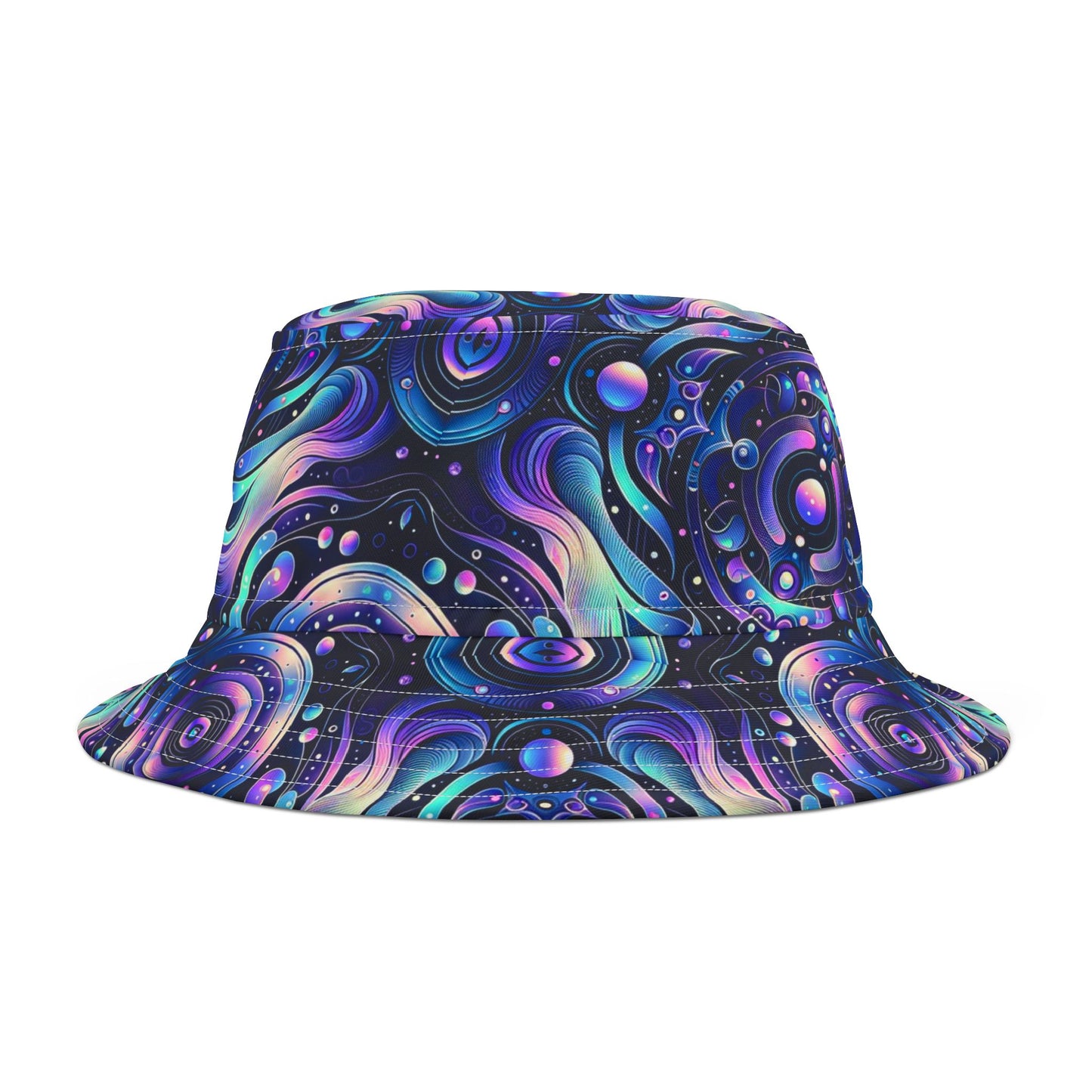 Iridescent Tech Fusion Tech-Forward Streetwear Bucket Hat - 8404 Design-62