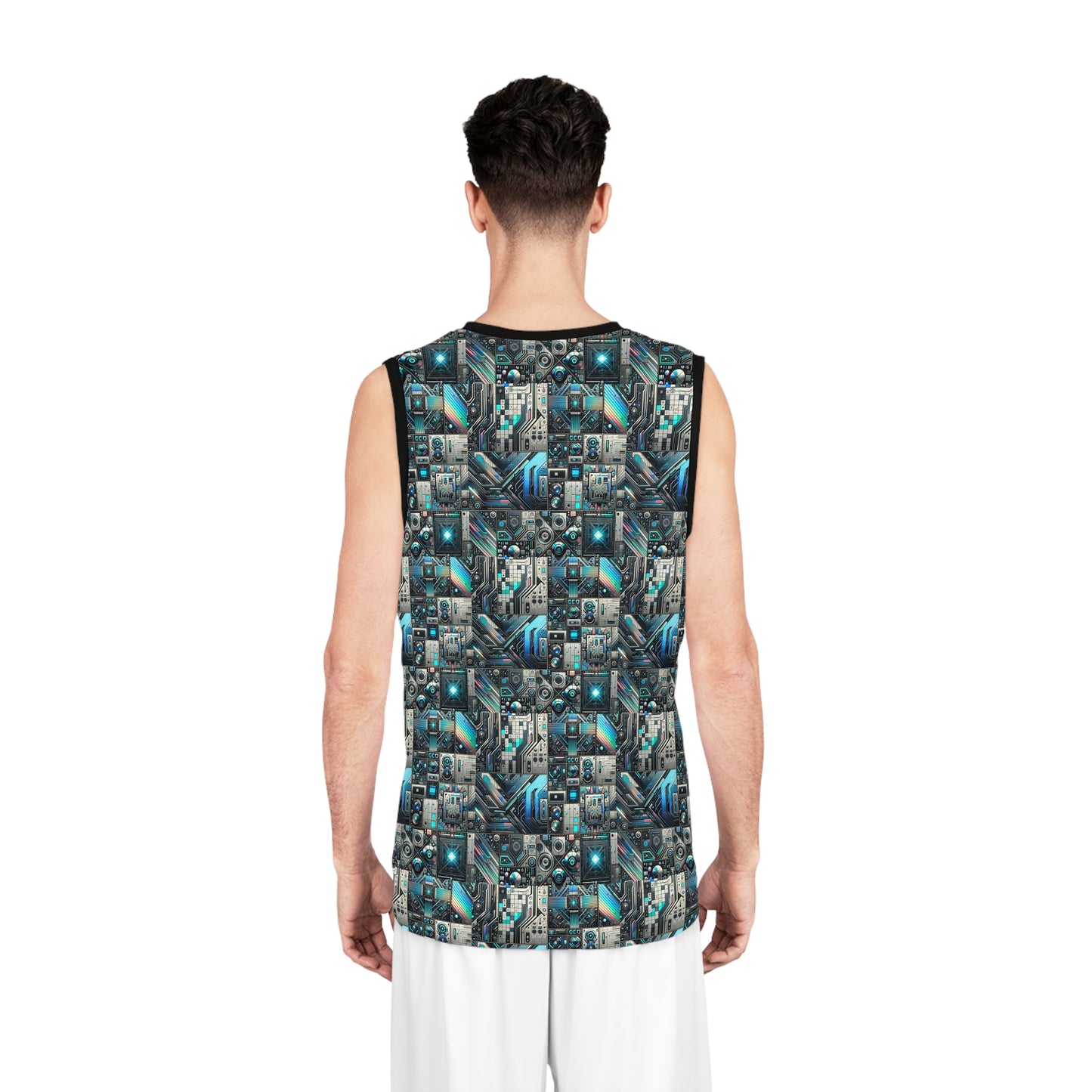 Tech-Infused Futurism Sleek Tech Edge Basketball Jersey - 8404 Design-48