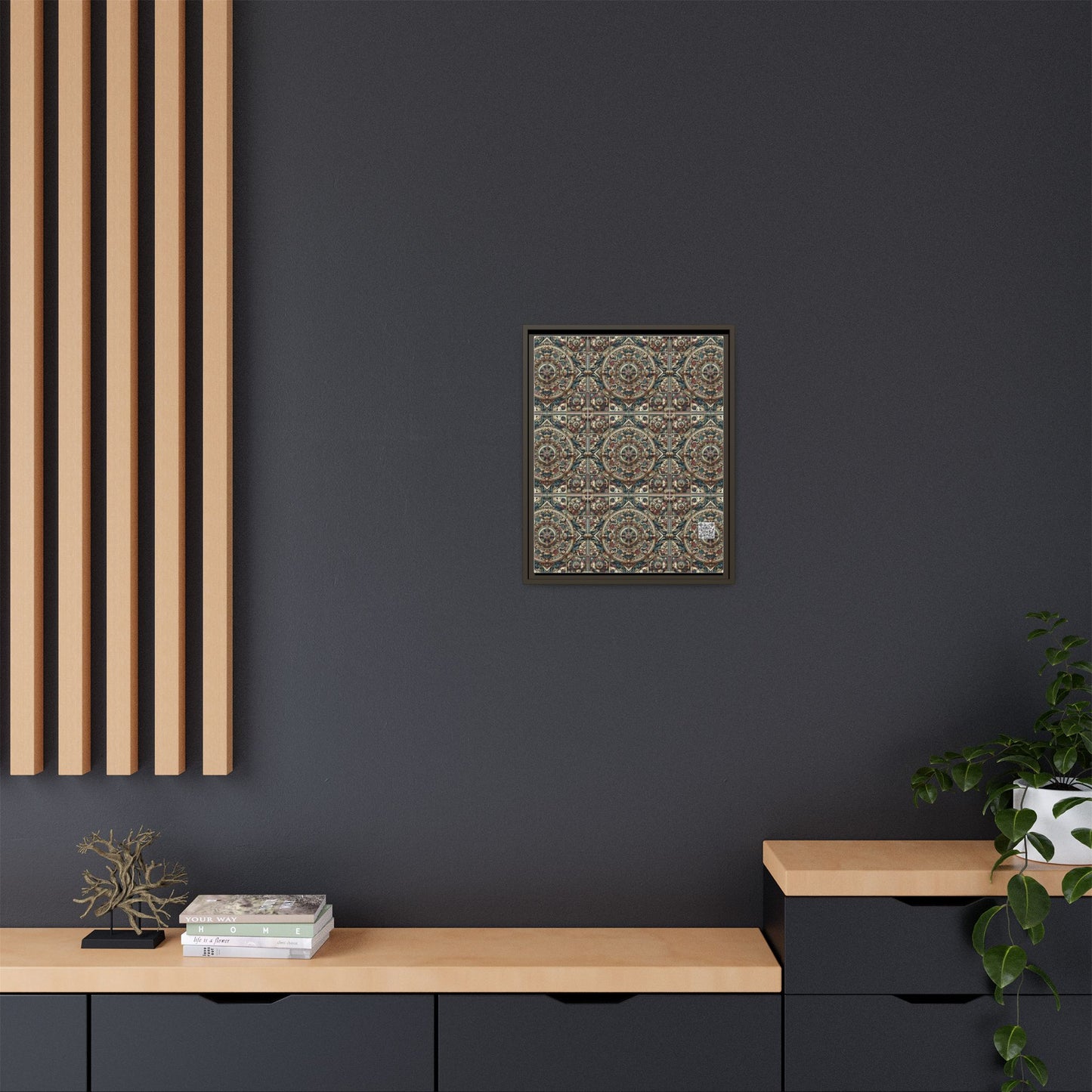 Urban Renaissance Historical Fusion With Street Edge Matte Canvas, Framed (multi-Color) - 8404 Design-57 A