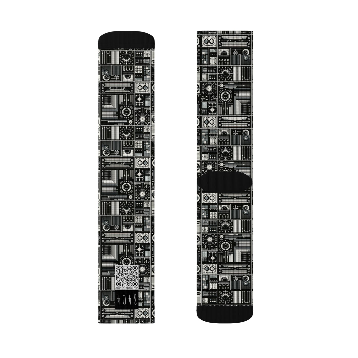 Digital Minimalism Minimalist Tech Sublimation Socks - 8404 Design-62