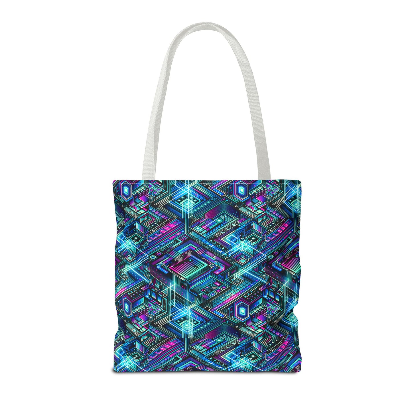 Digital Dreamland Futuristic Tech Aesthetic Tote Bag - 8404 Design-42