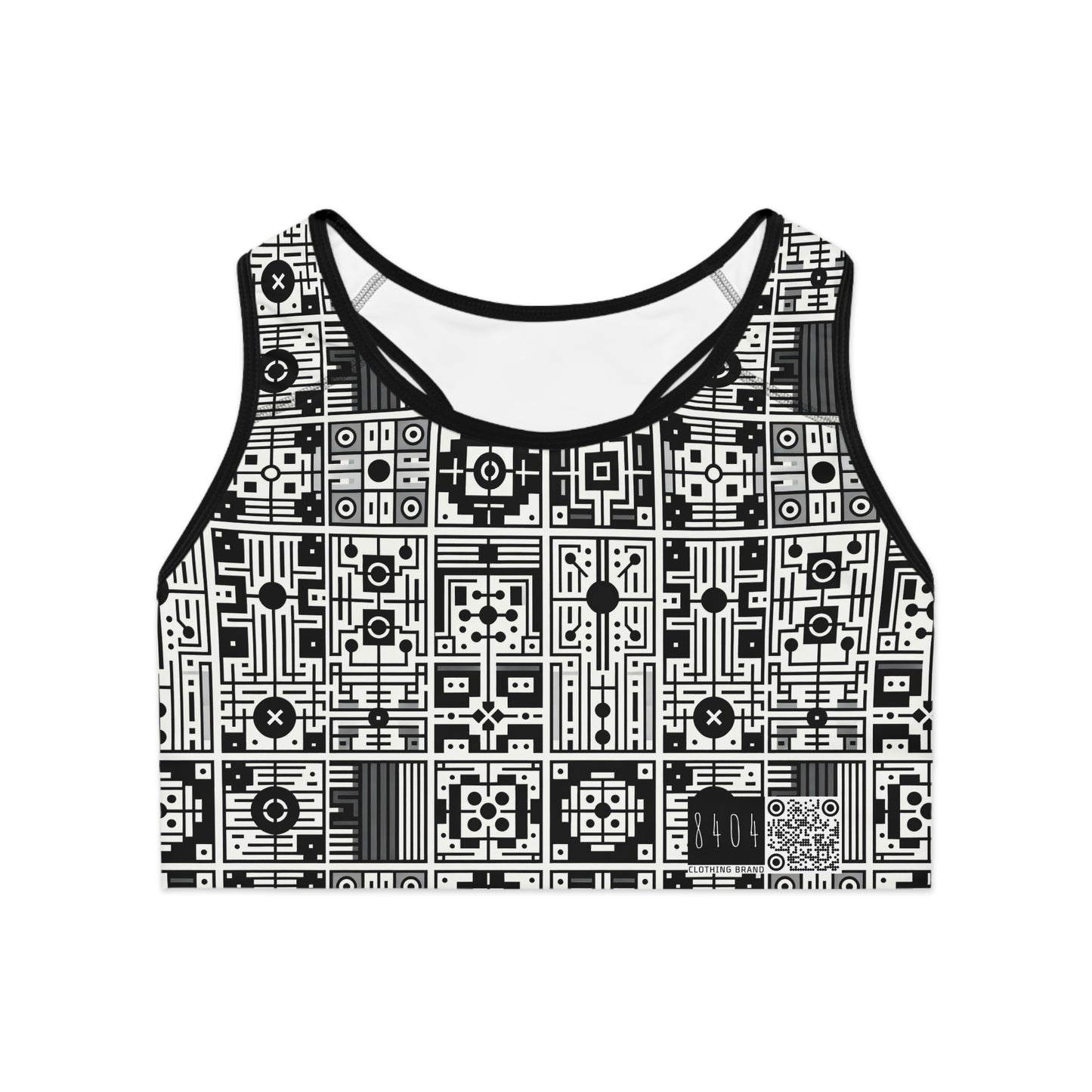 Digital Minimalism Minimalist Tech Sports Bra - 8404 Design-55