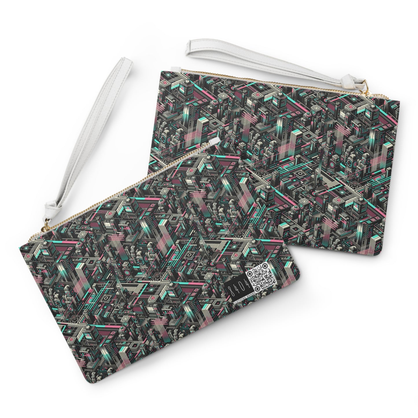 Digital Dreamland Tech-Inspired Streetwear Clutch Bag - 8404 Design-51