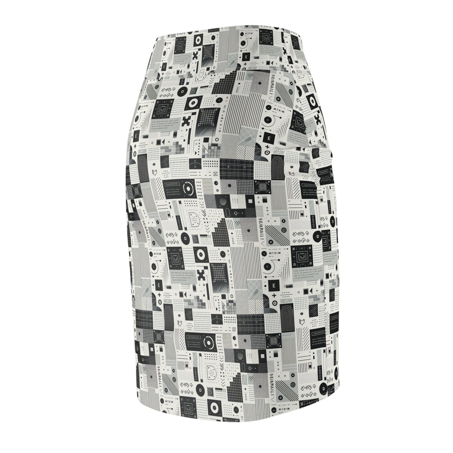 Digital Minimalism Minimalist Tech Women's Pencil Skirt - 8404 Design-50
