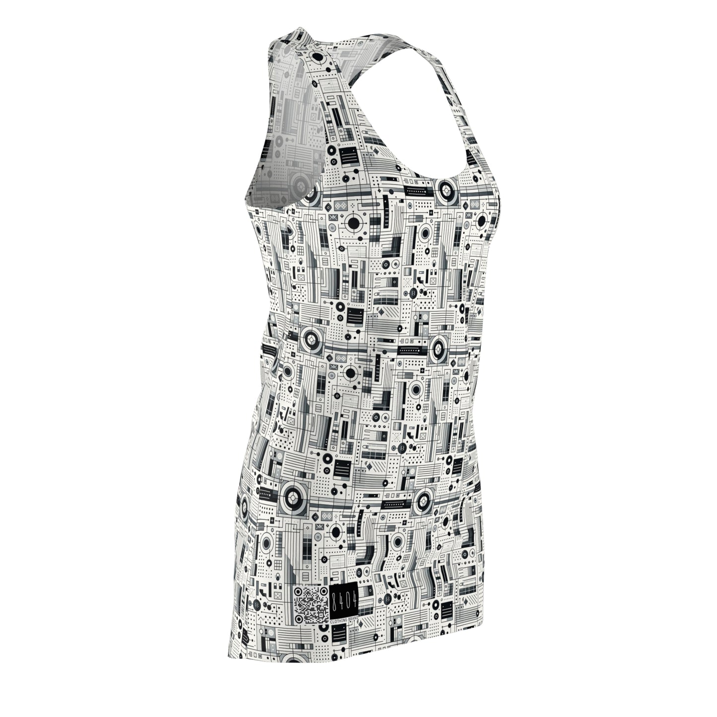 Digital Minimalism Minimalist Tech Women's Cut & Sew Racerback Dress - 8404 Design-53