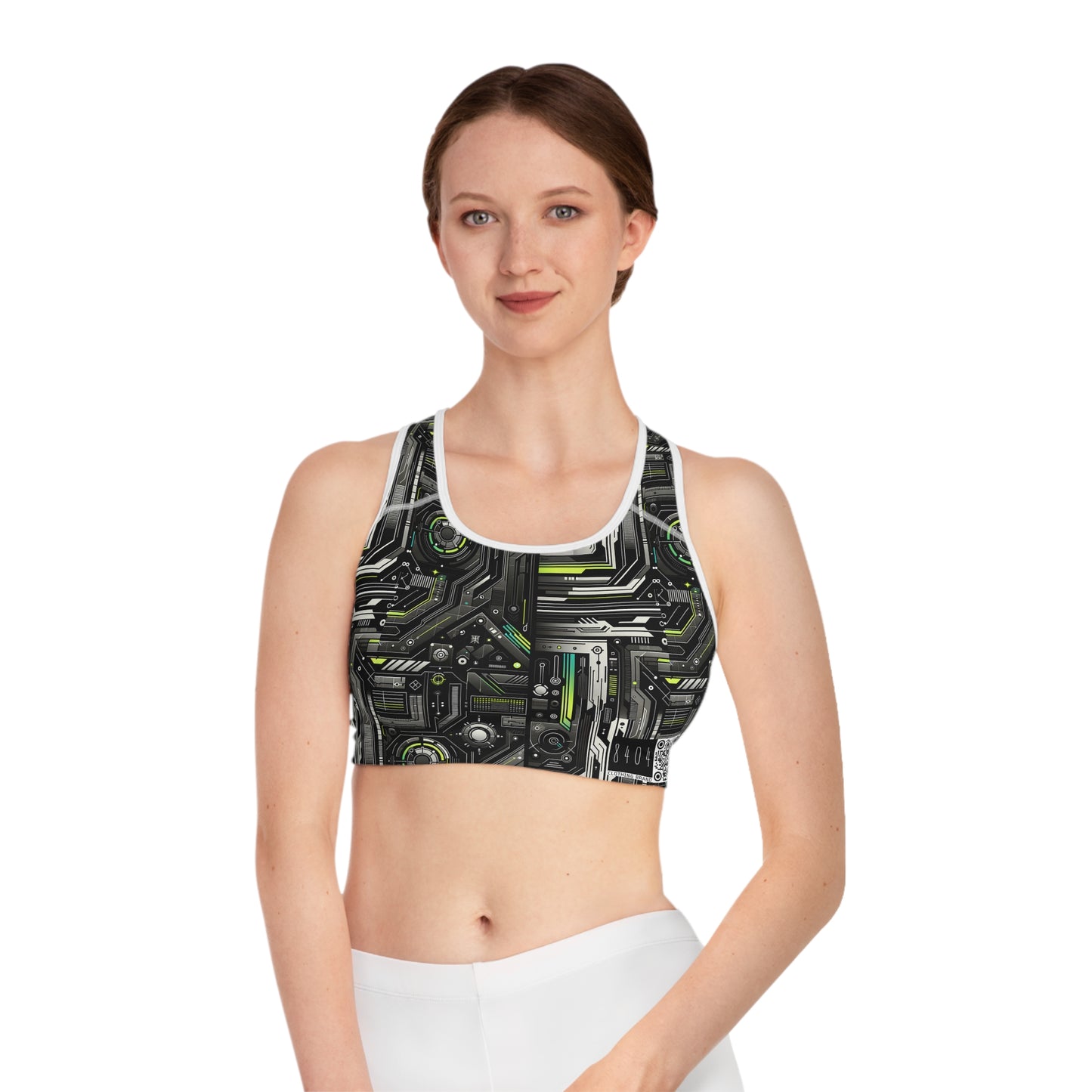Tech Noir Tech-Forward Minimalism Sports Bra - 8404 Design-60