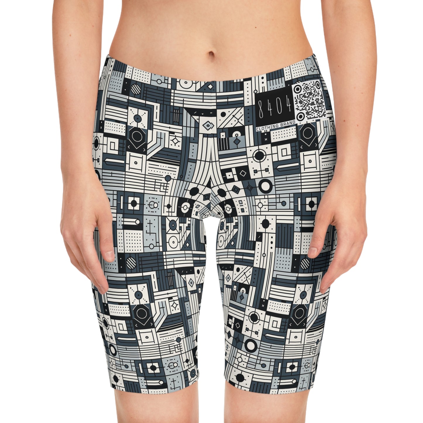 Digital Minimalism Minimalist Tech Women's Bike Shorts - 8404 Design-49