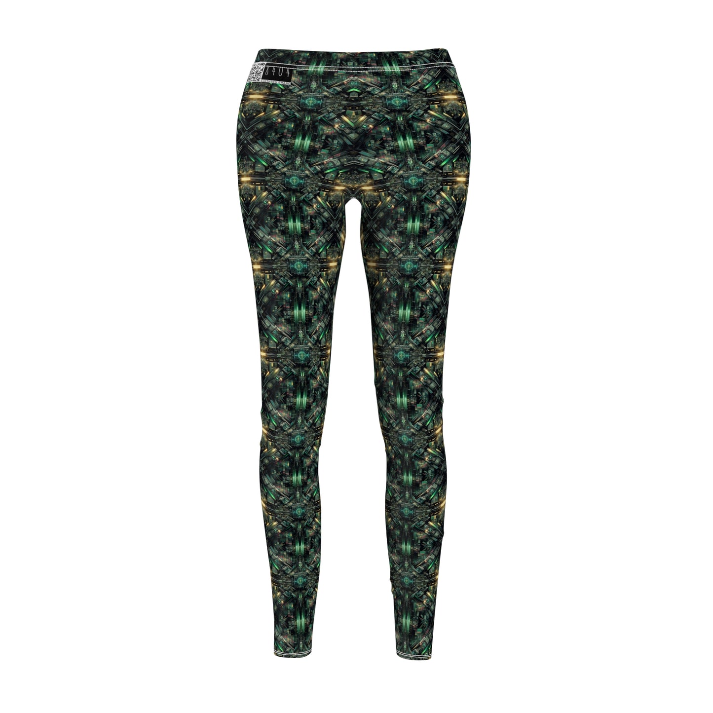 Tech Noir Graphics Tech-Inspired Streetwear Women's Cut & Sew Casual Leggings - 8404 Design-56