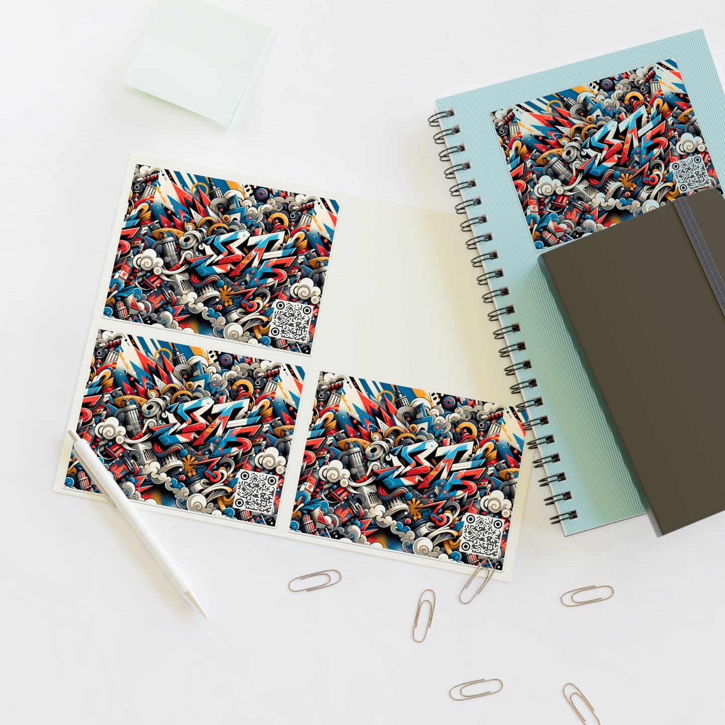 Neo-Traditional Street Art Modern Street Art Fusion Sticker Sheets - 8404 Design-52