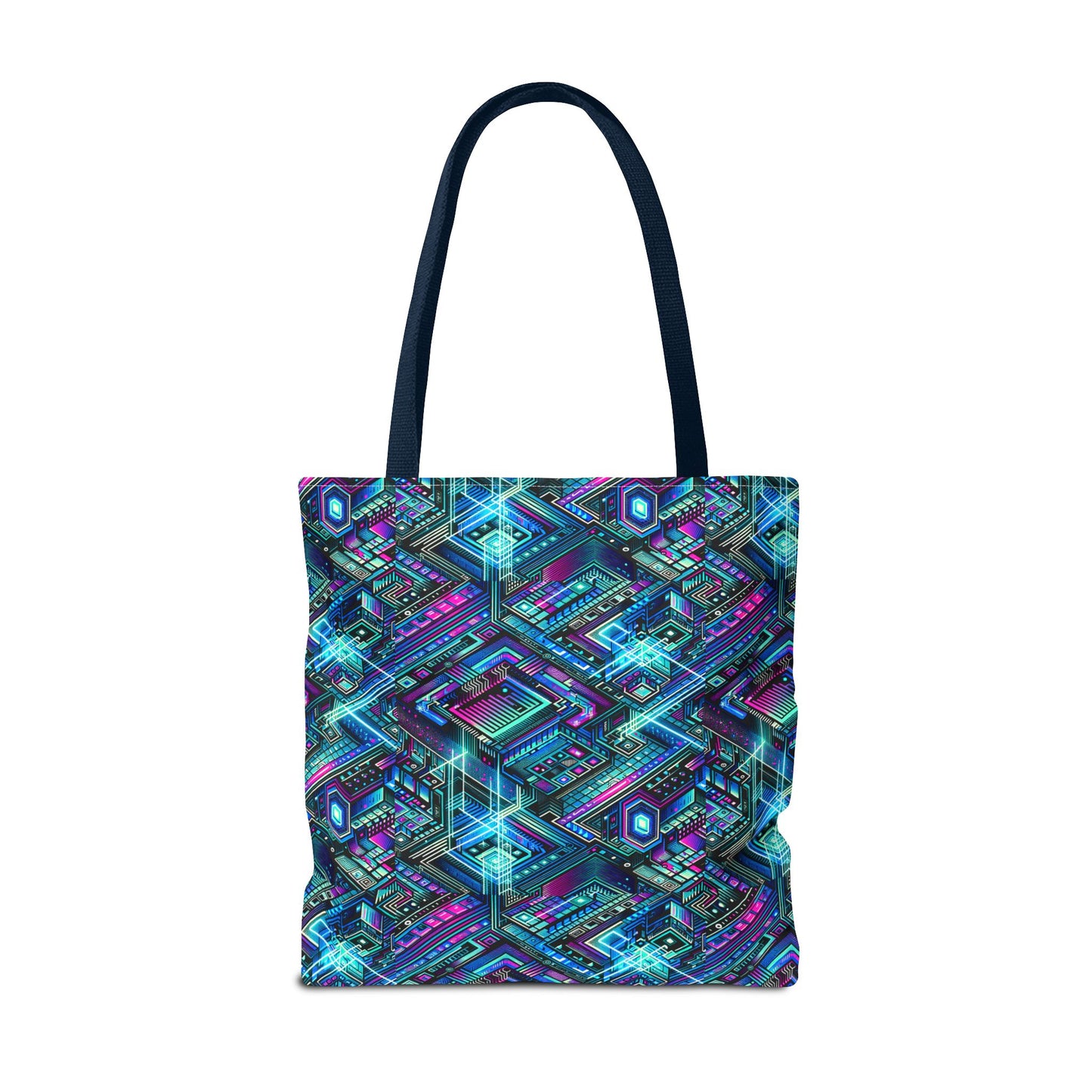 Digital Dreamland Futuristic Tech Aesthetic Tote Bag - 8404 Design-42
