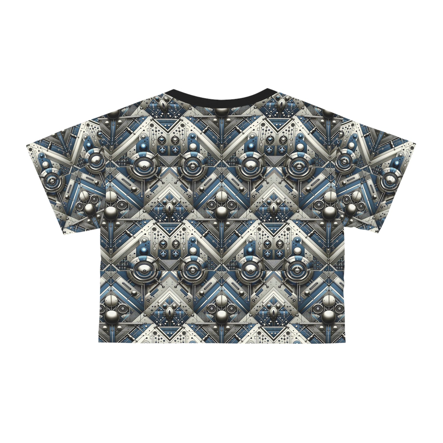 Tech Utility Fusion Tech-Forward Utility With a Futuristic Edge Crop Tee - 8404 Design-63