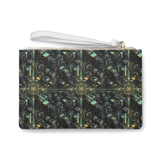 Tech Noir Graphics Tech-Inspired Streetwear Clutch Bag - 8404 Design-66