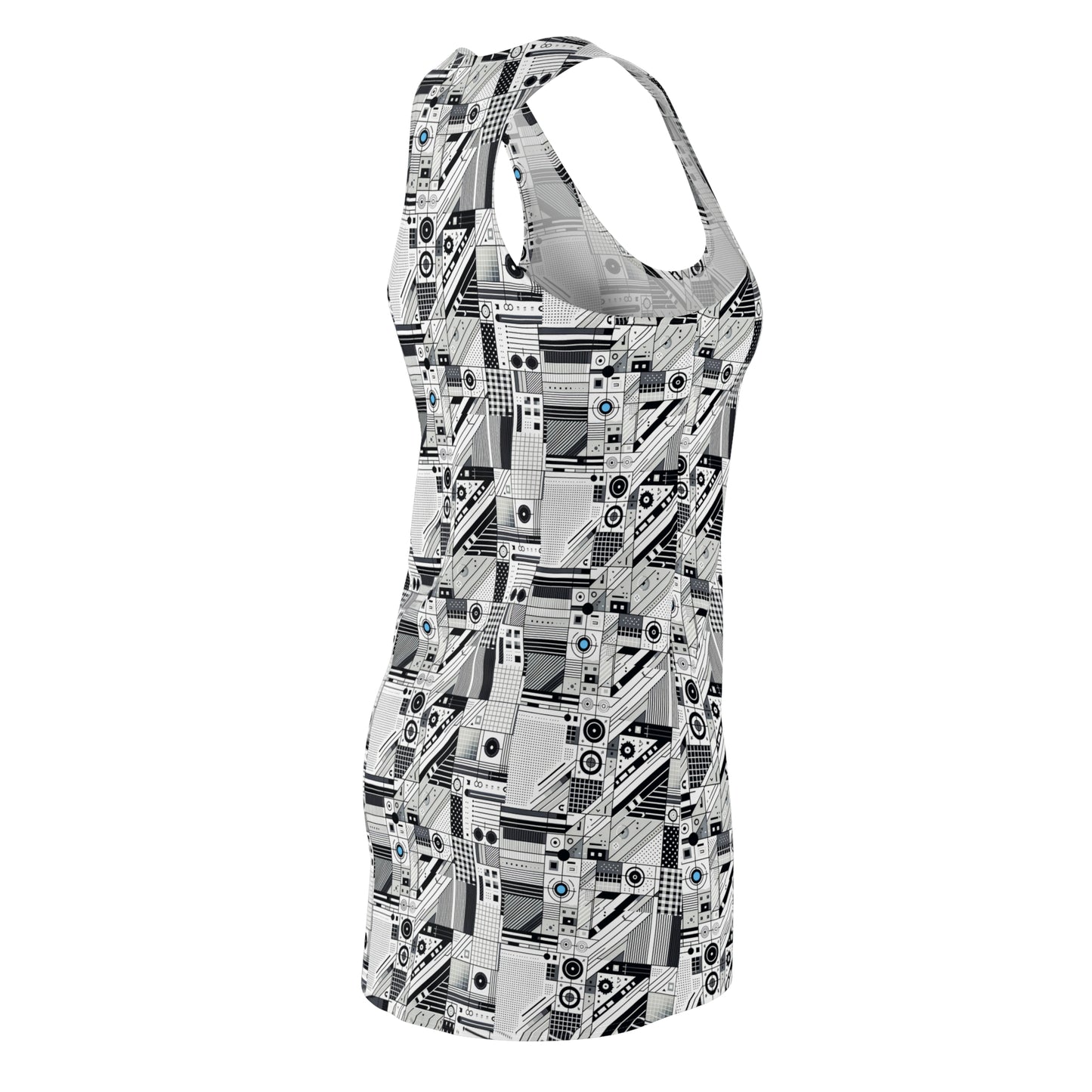 Digital Minimalism Minimalist Tech Women's Cut & Sew Racerback Dress - 8404 Design-52