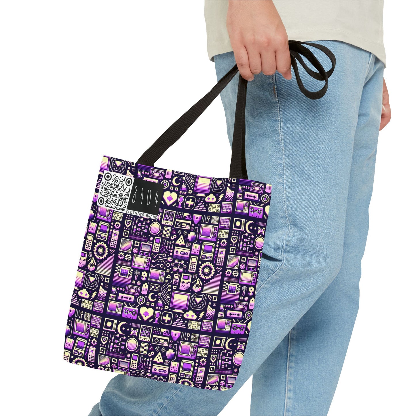 Digital Nostalgia Remix Modern Vintage Fusion Tote Bag - 8404 Design-54